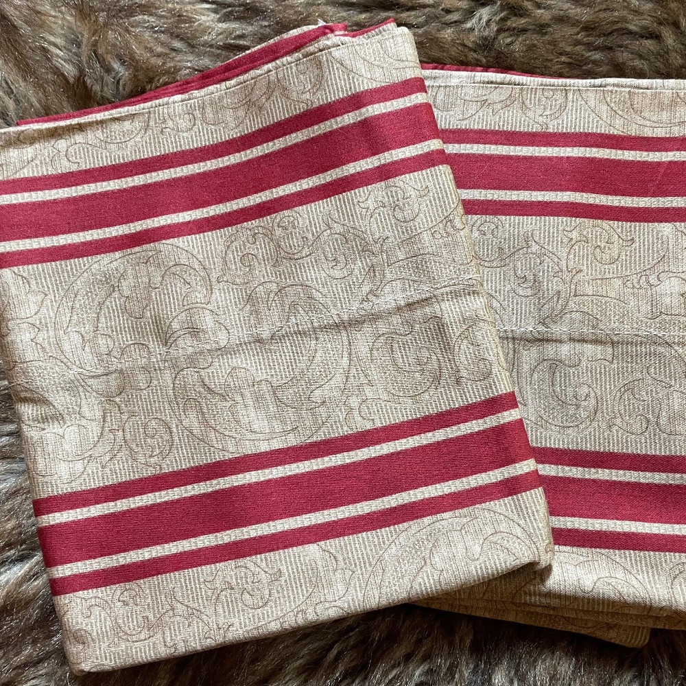 Bertrand Stripe Pillowcases, NWOT, King Size